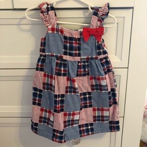 American plaid baby dress